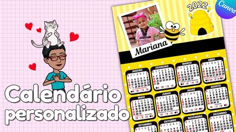 Como fazer Calendário Personalizado Foto no Canva YouTube