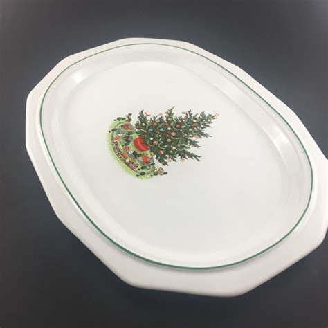 Pfaltzgraff Christmas Heritage Oval Serving Platter Etsy