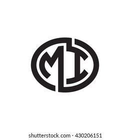 Ml Initial Letters Looping Linked Circle Stock Vector Royalty Free