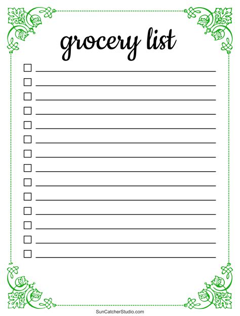 Free Printable Grocery List Templates (PDF): Shopping Lists, 50% OFF