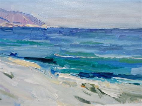 Mediterranean Sea Painting Spain Sea Landscape Painting Art Summer Painting Oil painting by ...