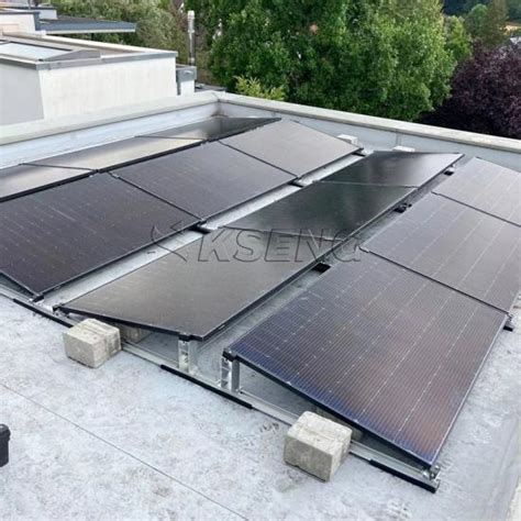 New Design No Penetration Easy Install Solar Ballasted Roof Mounting