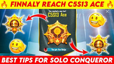 🇮🇳 Day 8 Finnaly Reached C5s13 Ace 🥳 Solo Conqueror Rank Push Best