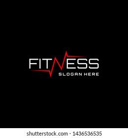 Symbol Performance Fitness Heart Rate Logo Stock Vector Royalty Free