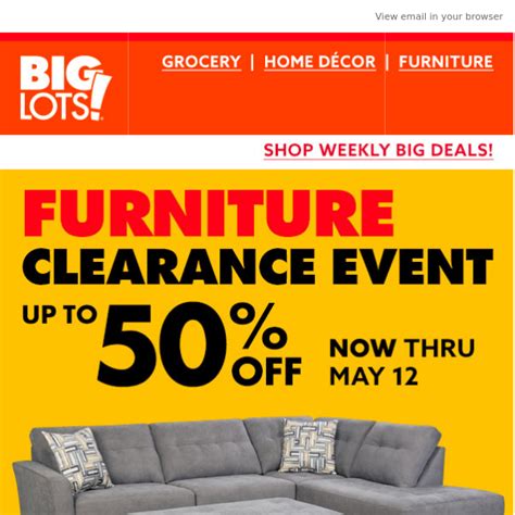 This is BIG 👉 Up to 50% OFF Furniture Clearance! 🤯 - Big Lots