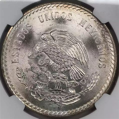 Mo Mexico Cuauhtemoc Silver Pesos Ngc Ms Cuauhtemoc Old