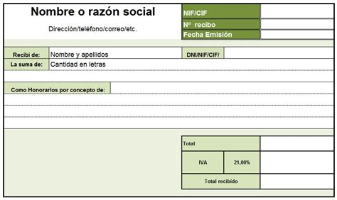 Modelo De Recibos Para Rellenar Word Argentina V Rios Modelos
