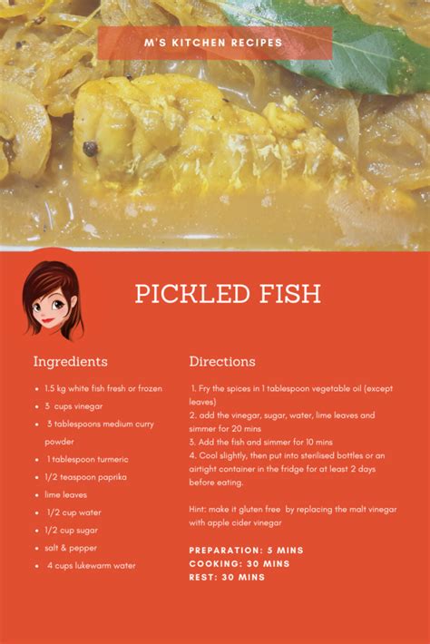 Pickled Fish Cape Malay Style Mskitchen