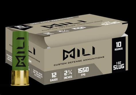 MILI Custom Defense Ammunitions 12 Ga 2 3 4 1oz LRS 1550 FPS 10 Round