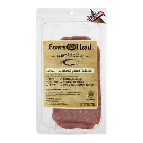 Boars Head Genoa Salame Uncured All Natural 4 Oz Instacart