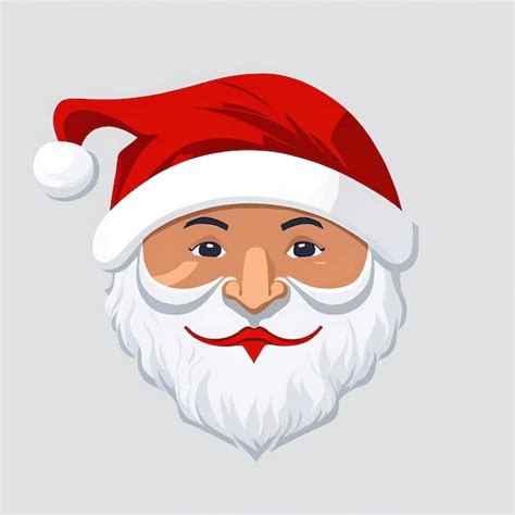 Ilustra O Vetorial Do Rosto De Papai Noel Barba E Chap U