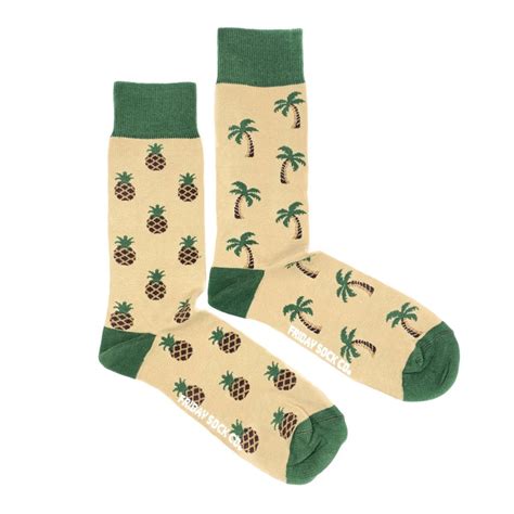 Mens Palm Tree And Pineapple Socks Pineapple Socks Mens Socks Funky