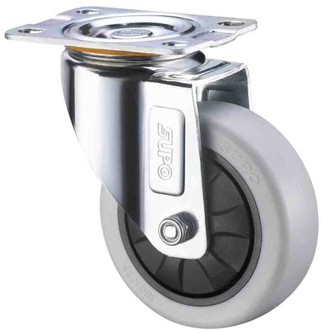 Pp Caster With Swivel Thread Plate Swivel Hollow Rivet With Total Lock