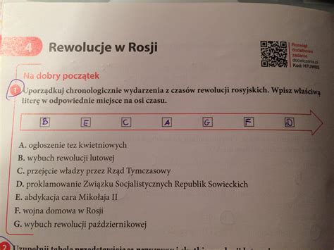 Uporządkuj Chronologicznie Wydarzenia Z Czasów Rewolucji Rosyjskich