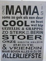 S156 Zwart Bij Mama Steigerhouten Tekstbord Bol