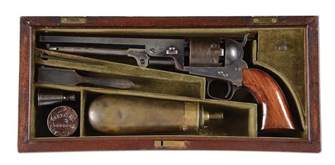 A CASED LONDON COLT 1851 NAVY PERCUSSION PISTOL Auctions Price