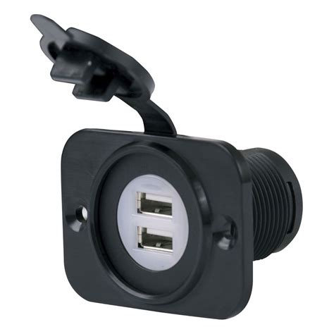 Marinco Double Prise De Chargeur Usb Sealink Deluxe Noir Waveinn