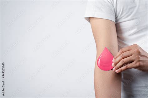 Man Hands Holding Donation Blood Paper Cut Blood Transfusion World