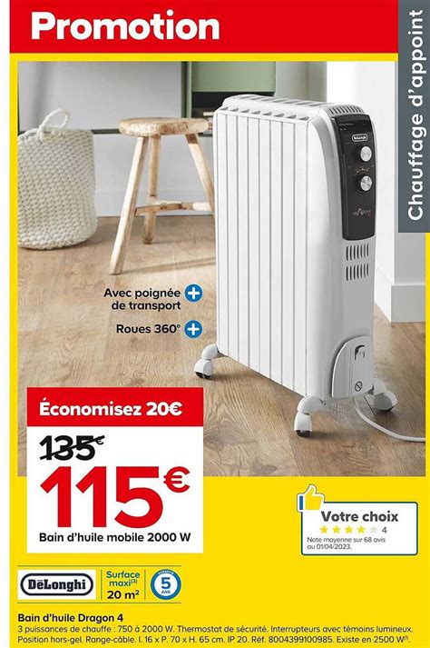 Promo Bain D Huile Dragon Delonghi Chez Castorama Icatalogue Fr