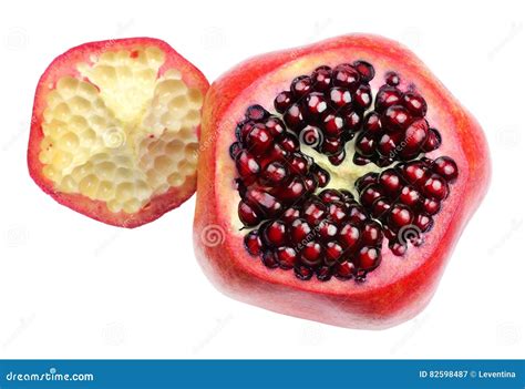 Ripe Pomegranate And Intact Grains Stock Image Image Of Fresh Piece