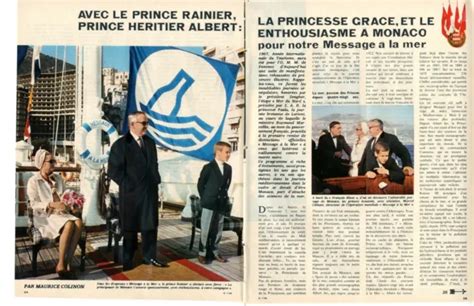 COUPURE DE PRESSE Clipping 1968 Prince Rainier Princesse Grace 4