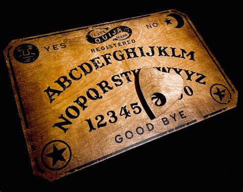 Distressed Wooden Ouija Board Set With Planchette Handmade Vintage