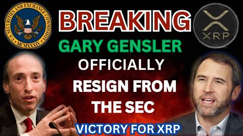 Xrp Update Sec Confirm Gary Gensler Resignation From The Sec Huge