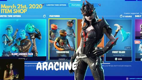 New Fortnite Item Shop 2132020 Spider Knight Arachne Shiver