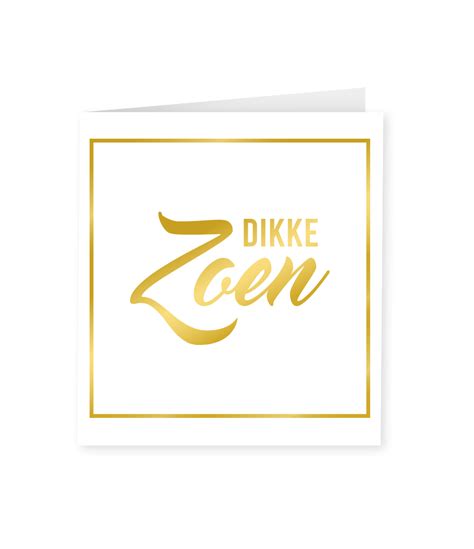 Wenskaart Goldwhite Dikke Zoen Ooms Feestwinkel