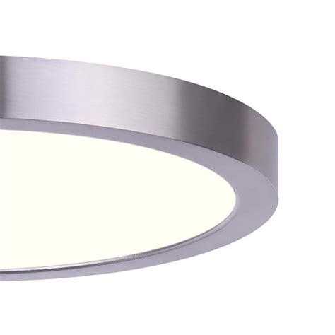 Canarm 1 Pack 11 In Brushed Nickel Moderncontemporary Led Flush Mount