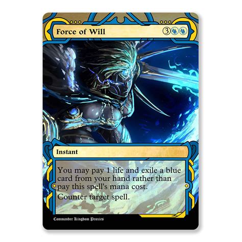 Force Of Will Mystical Archives Custom Mtg Proxy Card Print Mtg