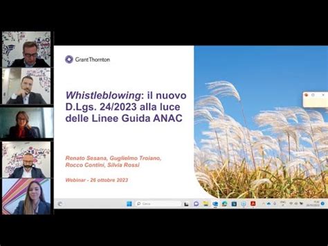 Whistleblowing Il Nuovo D Lgs 24 2023 Alla Luce Delle Linee Guida