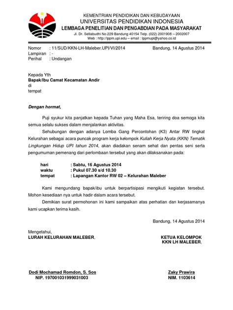 Surat Undangan Kecamatan Pdf