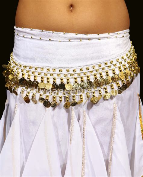 White Belly Dance Childrens Belt 690