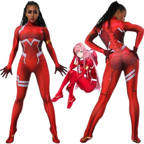 Darling In The Frankxx 02 Zero Two Bodysuit Cosplay Costumes 3d Printed