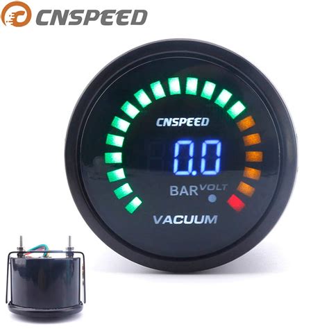 Cnspeed 2 52mm Digital Car Auto Vacuum Gauge Bar 1 0 0 Bar With