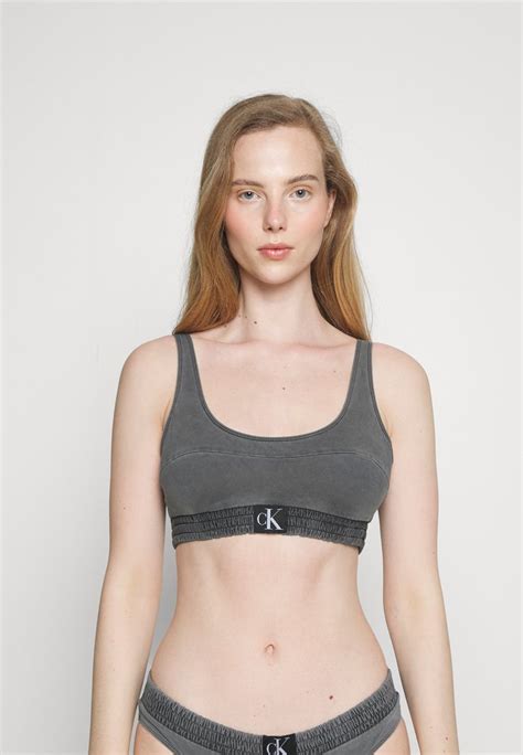 Calvin Klein Swimwear Bralette Top De Bikini Blacknegro Zalandoes