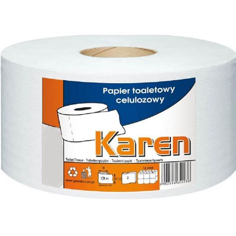 Papier toaletowy celuloza 2w fi185 biały Karen Premium 100m