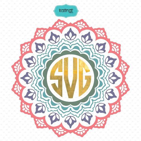 Mandala monogram svg by kalindiprints on @creativemarket Monogram ...