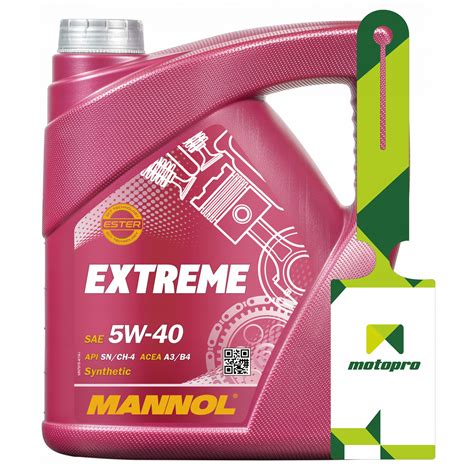 Olej Syntetyczny Mannol Extreme 5W40 5L ACEA A3 B4 MN7915 5 za 89 99 zł