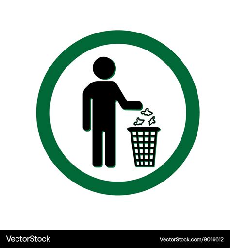 Keep Clean Icon Do Not Litter Sign Royalty Free Vector Image