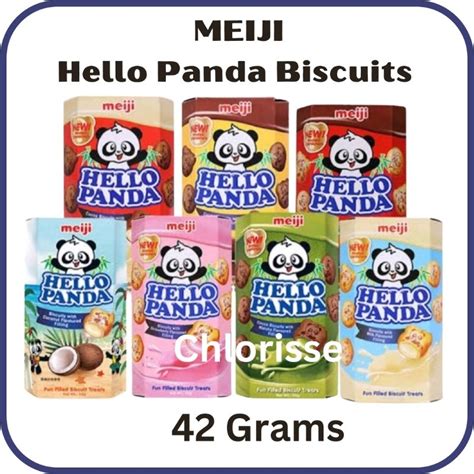 Meiji Hello Panda Strawberry Cookies And Cream Biscuits Biscuits With