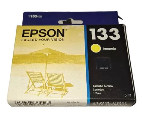 Cartucho 133 Epson Original Amarelo Novo Parcelamento Sem Juros