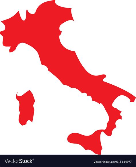 Italy map silhouette Royalty Free Vector Image