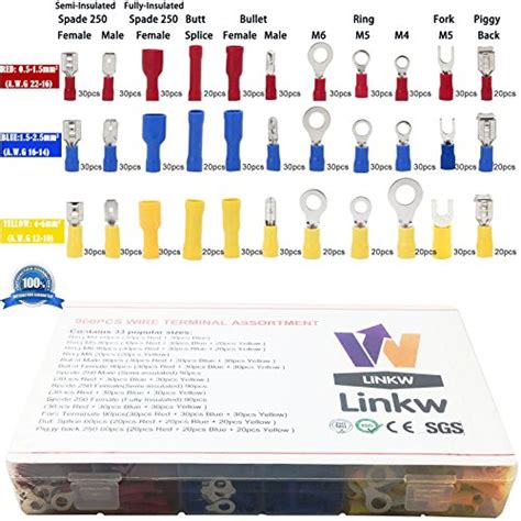 Pcs Crimp Terminal Set Wiring Connectors Assorted Insulated