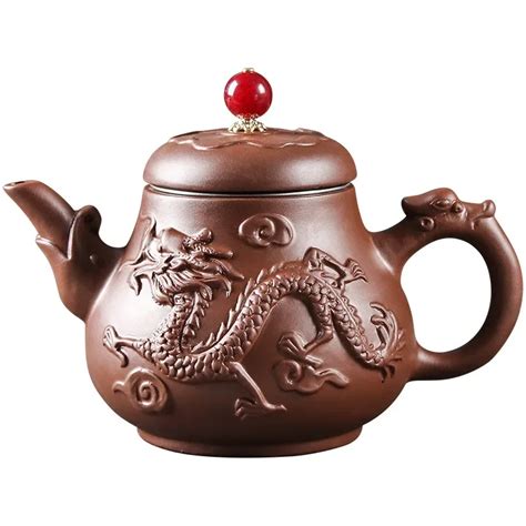 Authentic Yixing Dragon Pattern Purple Clay Tea Pot Original Mine