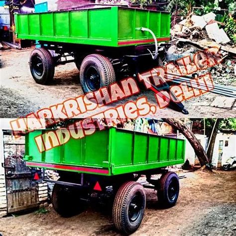 Mild Steel Ton Hydraulic Tractor Trolley For Agriculture At