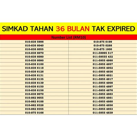 Special Vip Number Onexox Prepaid Simcard Tahun Tak Expired Self