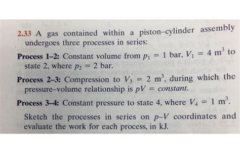 Solved 2 59 As Shown In Fig P2 59 A Gas Contained Within A Chegg