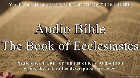 21 The Book Of Ecclesiastes KJV Audio Holy Bible High Quality And Best